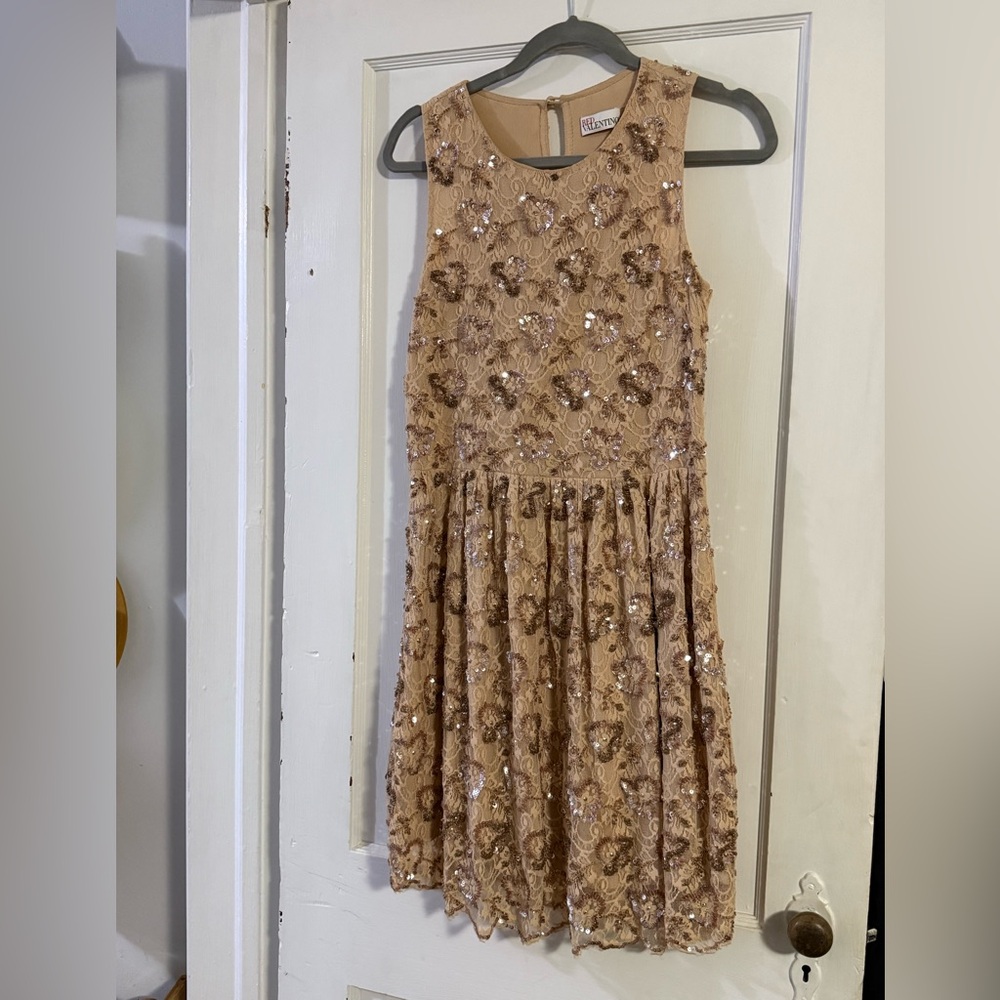 RED Valentino Lace Dress in Tan